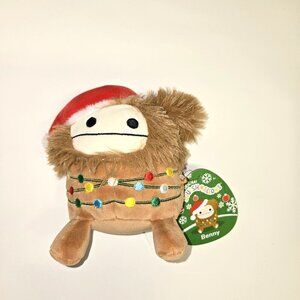 Squishmallows Benny Bigfoot Christmas Edition 5” Plush Holiday Lights Santa Hat